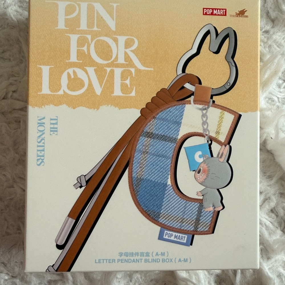 LABUBU - Cute Pop Mart Letter Pendant Blind Box LETTER H